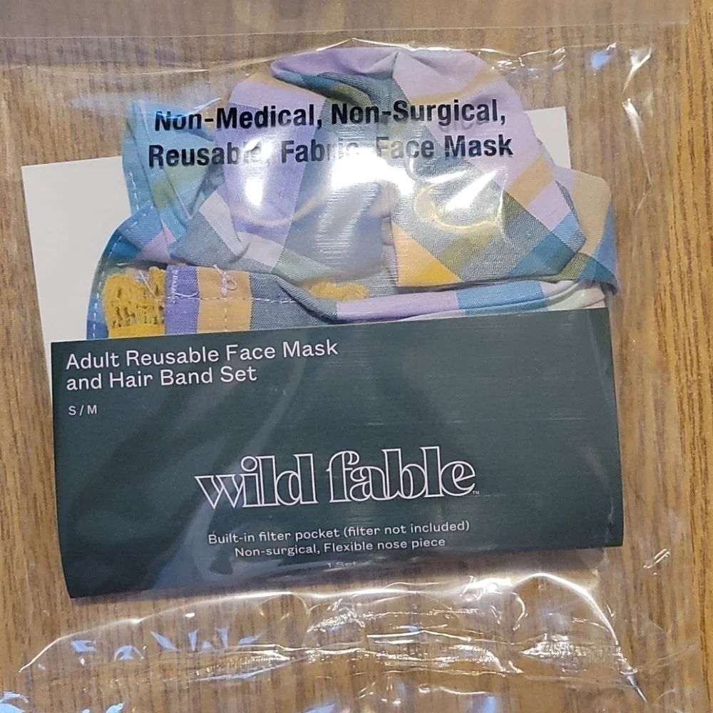 3/$15 Wild Fable Fabric Mask & Matching Hair Tie